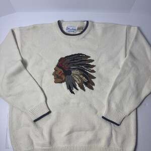 Rare VTG Stoneham Sportswear Headdress Knit Sweater - Size L